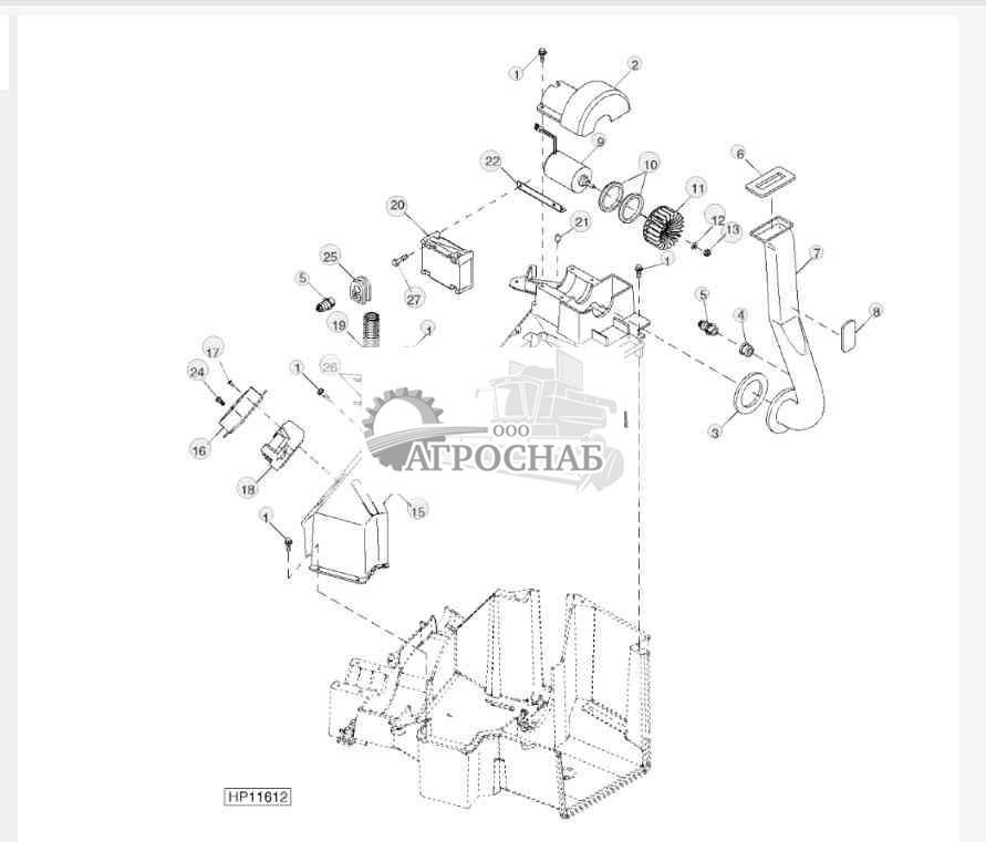 AIR CONDITIONING AND HEATER HOUSING, UPPER 